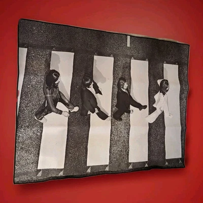 Alfombra Abbey Road Walk, alfombra The Beatles 4 pies X 5,5 pies blanco y negro enorme rara Foto 1 de 4