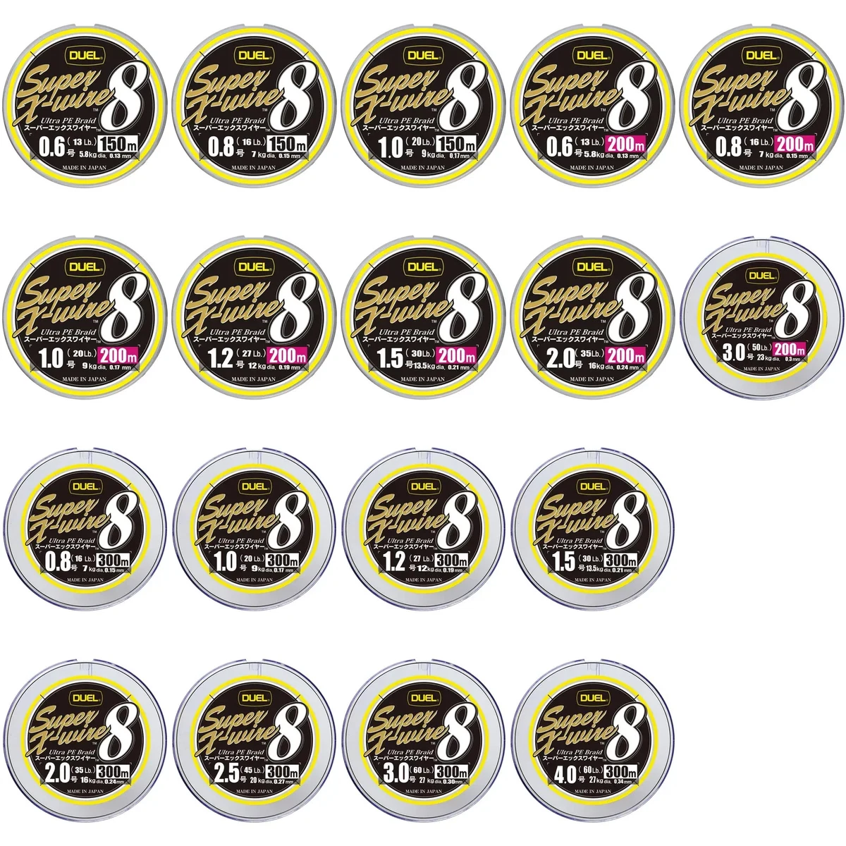 Duel Hardcore X4 Braided Line 300 M 40 Lbs