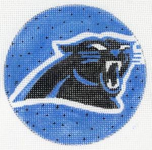 Carolina Panthers Pride Football Logo * HP Needlepoint Canvas * By LLemon - Picture 1 of 1