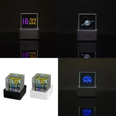 WiFi Weather Stations Clock Desk Clock Digital Clock Gift Animations Table - Image 1 of 4