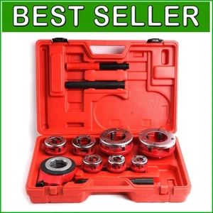 Adjustable Ratchet Pipe Threader - 7 Cutting Dies for Efficient Threading - Picture 1 of 7