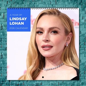 Lindsay Lohan 2026 Wandkalender, 12 Monate Promi Fotokalender - Bild 1 von 4