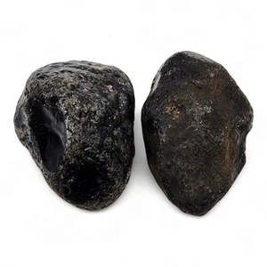 Obsidian Natural Stones Oregon 1lb 11.9oz. 2 Piece Lot - Picture 1 of 2