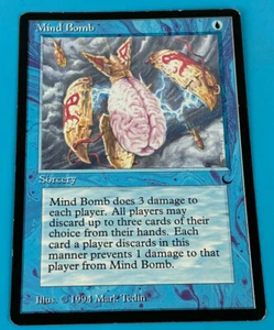 MTG Magic The Gathering Mind Bomb The Dark English MP Moderate Play F Fine Rare - Picture 1 of 2