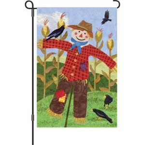 Willkommen Vogelscheuche Garten Flagge Maisstängel und Krähen Premier 12x18 - Bild 1 von 1