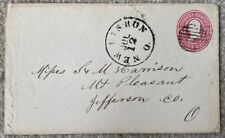 1860s Fancy Cancel 3c New Lisbon to Mt Pleasent Jefferson County Ohio Classic