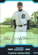 2004 Bowman Chrome Refractor #302 Chris Shelton TIGERS  R41385 