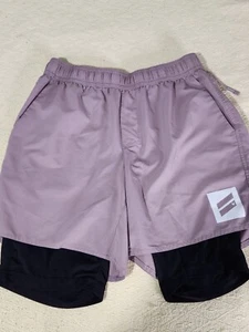 Pantalones cortos de entrenamiento Hurley púrpura para hombre talla mediana negros - Imagen 1 de 6