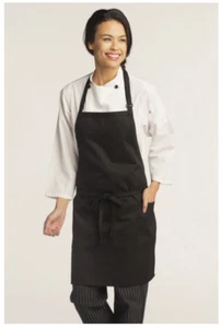Bib Apron, 2 Pockets, Adjustable Neck, Color: Black, Size: 23"W x 30"L - 3016 - Picture 1 of 1