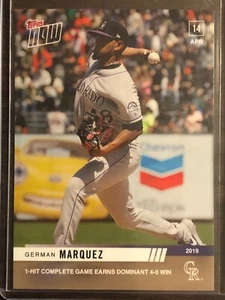 2019 Topps Now #86 German Marquez Colorado Rockies - Picture 1 of 2