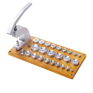 New Watch Caseback Press Cover Closer Tool Crystal Presser Set of 25 Alloy Dies - Bild 1 von 5