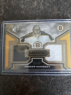 2005-06 Upper Deck SPx Winning Materials 24/99 Andrew Raycroft Card# WM-AR - Image 1 of 2