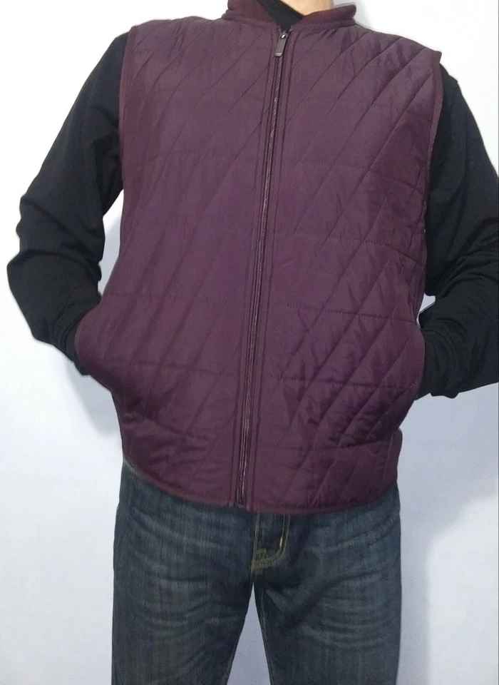 NWT Perry Ellis Mens Quilted Front Outerwear Vest three colors Size S, M, L, XL. - Image 1 of 4