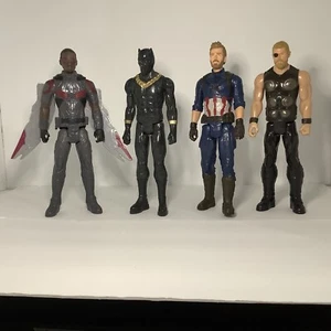 Avengers Marvel 4 Action Figuren Lot Falcon, Black Panther, Captain America, Thor - Bild 1 von 7