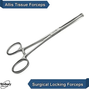 Grasping Allis Tissue Forceps Hemostatic Serrated Tip Surgical Pliers - Picture 1 of 3