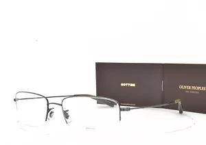 Oliver Peoples EYEGLASSES BLACK CHROME HALF RIM 43-18-145 669 BKC - Picture 1 of 5