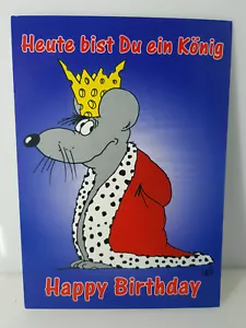 POSTKARTE Uli Stein 60/640 - Happy Birthday Heute bist du ein König (83) NEU - Bild 1 von 1