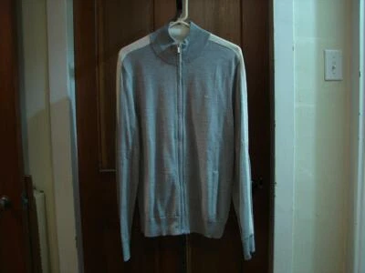 Chaqueta polar para hombre Calvin Klein heroica gris blanca cremallera completa talla M nueva con etiquetas 1 Foto 1 de 3