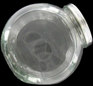 6" Clear Glass TILT JAR Vintage style & Metal lid Candy Cookie Storage Canister - Picture 1 of 1