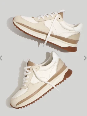 Madewell $110 Mujer Kickoff Entrenador Tenis Antiguas Crema Talla 8.5 MB857 Foto 1 de 4