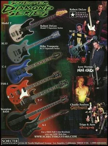 Schecter Diamond Series Robert DeLeo Model T M.33 Scorpion Bass guitar ad - Picture 1 of 3