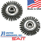 United Abrasives Sait Carbon Steel Wire Wheel For Metal Stringer Bead / Pipeline