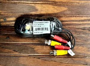 OEM -  Zmodo Black 60' Video Power Cable for ANY BNC Security Camera W-VP1018  - Picture 1 of 3