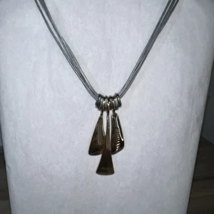 Erica Lyons Dangling Corded Bid Necklace Women’s gold Tone And Gray Classiccore - Picture 1 of 5