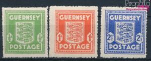 Briefmarken Guernsey (Dt.Bes.2.WK.) 1941 Mi 1-3 postfrisch Flaggen und Wa (10128