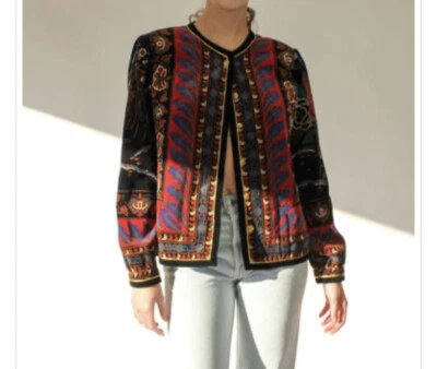 Chaqueta blazer Saxton Hall roja estampada Foto 1 de 4