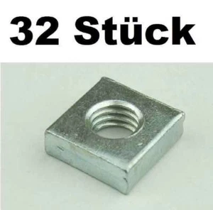32 Stück Rack Vierkantmuttern M6 für Rackschienen Rackmuttern Mutter Stahl NEU - Picture 1 of 3