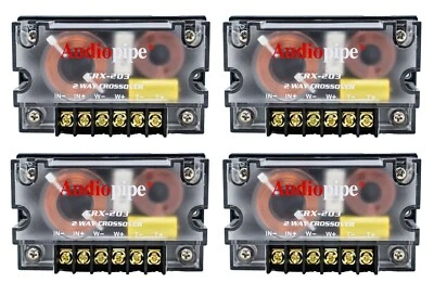 4 Pack 300 Watts peak 2 Way Crossover Passive Car Audio Speaker Tweeter CRX-203 - Image 1 of 4