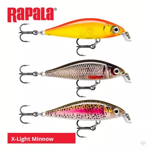 Rapala X-Light Minnow Lures - Pike Perch Chub Zander Trout Salmon Fishing Tackle - Picture 1 of 14