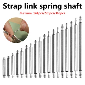 Watch Spring Bar Pins Watchband Stainless Steel Diameter 1.5mm 144/270/360 Pcs - Picture 1 of 15