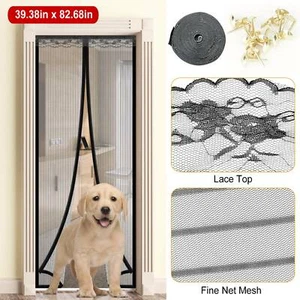 Hands-Free Magnetic Screen Door Mesh Net Anti Mosquito Fly Insect Bug Curtain - Picture 1 of 8