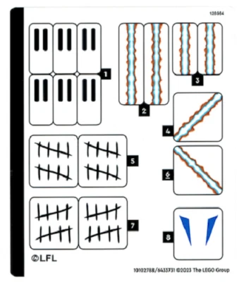 LEGO STICKER SHEET ONLY CAPTAIN REX HELMET 75349 from set New 75349stk01 - Image 1 of 2