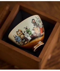 100cc China JingDeZhen Hand Drawing 12 zodiac master tea cup beauty ceramic cup - Picture 1 of 11