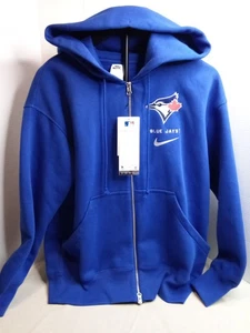  Sudadera con capucha pequeña unisex nueva con etiquetas Toronto Blue Jays Nike auténtica cremallera completa - Imagen 1 de 7