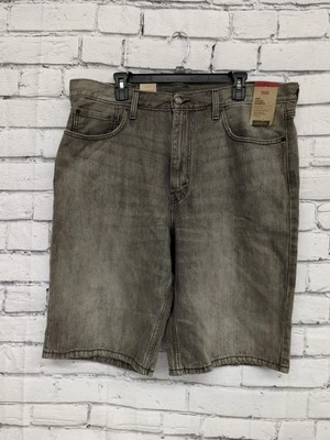 Shorts jeans Levi's Levi Strauss masculino 469 cinza solto tamanho 38 - Imagem 1 de 4