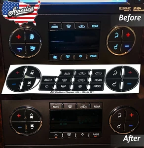Kit de reparación de botones de CA calcomanías adhesivas reemplazo de tablero apto para Chevy GMC USPS 2007-15 - Imagen 1 de 6
