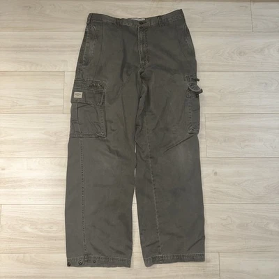 LEE Dungarees Pants Mens 34x32  Green Cargo Pockets Denim Work Utility Baggy Y2K - Image 1 of 4