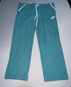 NFL Team Apparel Philadelphia Eagles Scrubs Pants Men’s L Green Logo -5001 - Picture 1 of 16