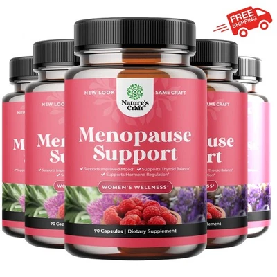 Suplementos femininos para menopausa, ondas de calor leves naturais completas, suores noturnos - Imagem 1 de 4