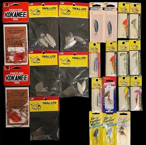 Trolling Fishing Kit: Luhr-Jensen & Mack’s Flashers, KastMaster, Panther Martin - Picture 1 of 5