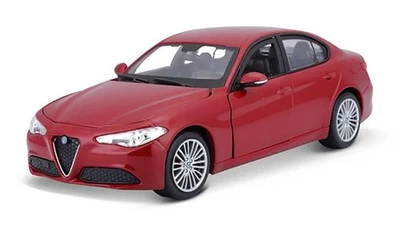 Alfa Romeo Giulia 2016 modelo diecast escala 1/24 de Bburago - rojo Foto 1 de 4