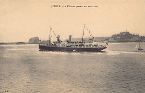 Jersey - The steamship Victoria leaving on an excursion - Publ. E. L. - Picture 1 of 2