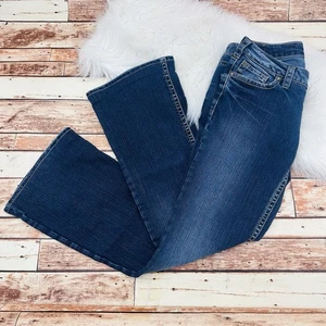 Silver Jeans Damen Aiko Bootcut 29X35 Stretch Low Rise Dark Wash Zipper Fly Y2K - Bild 1 von 9