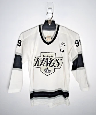 Camiseta deportiva de hockey vintage de los 90 Los Angeles Kings CCM Maska juvenil XL Wayne Gretzky Foto 1 de 4