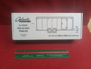 Galaxie 1/24 Scale 21 Foot Tag-Along Trailer Open Box Sealed Parts Free Shipping - Picture 1 of 7