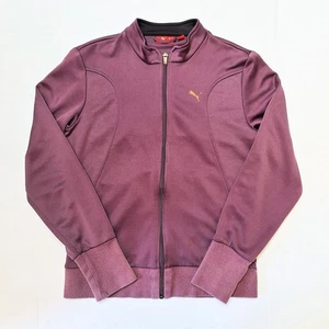 PUMA Full Zip Track Jacket Womens Medium Purple Casual Athletic Outerwear Vented - Picture 1 of 4